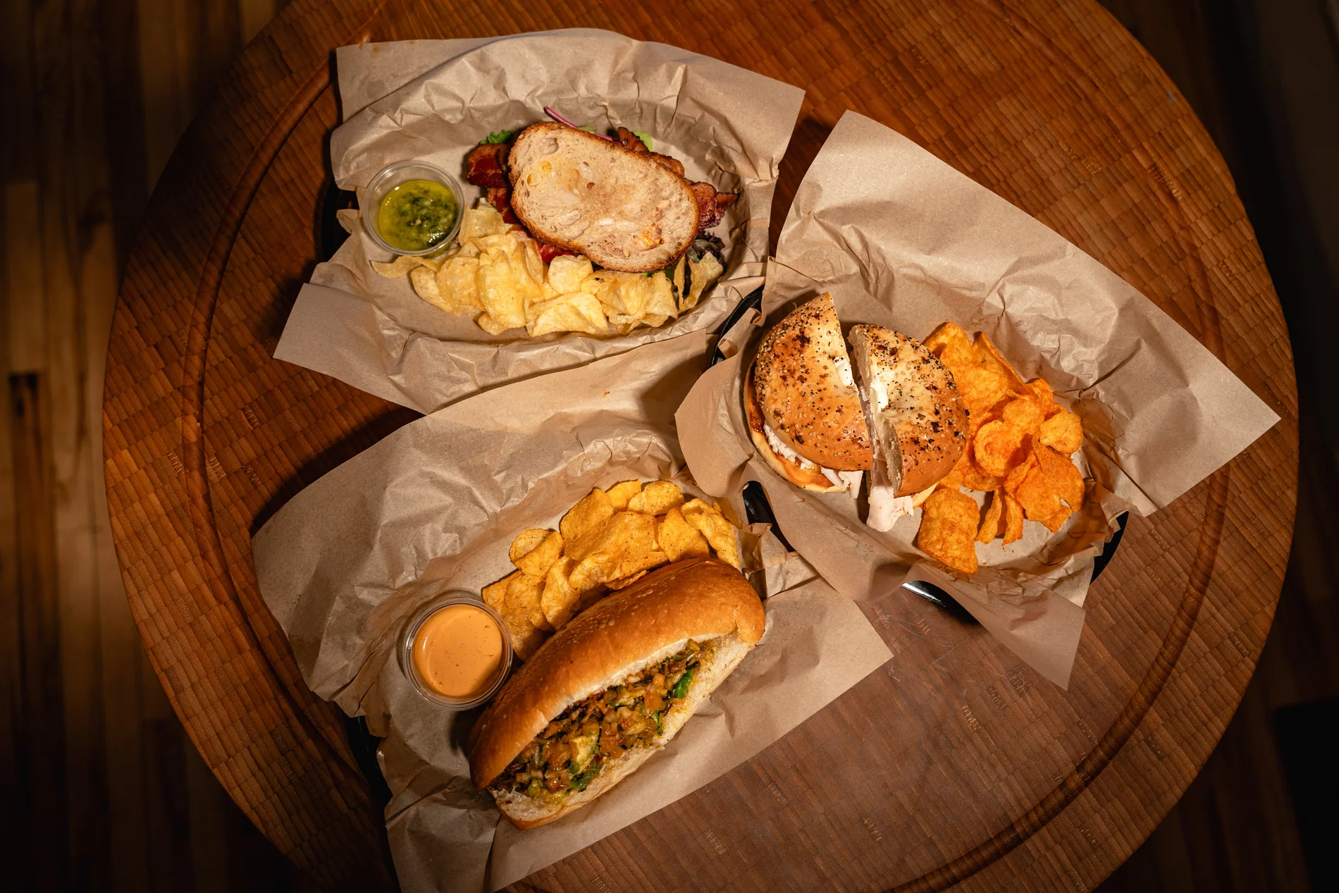 Sandwiches and chips from The Counter