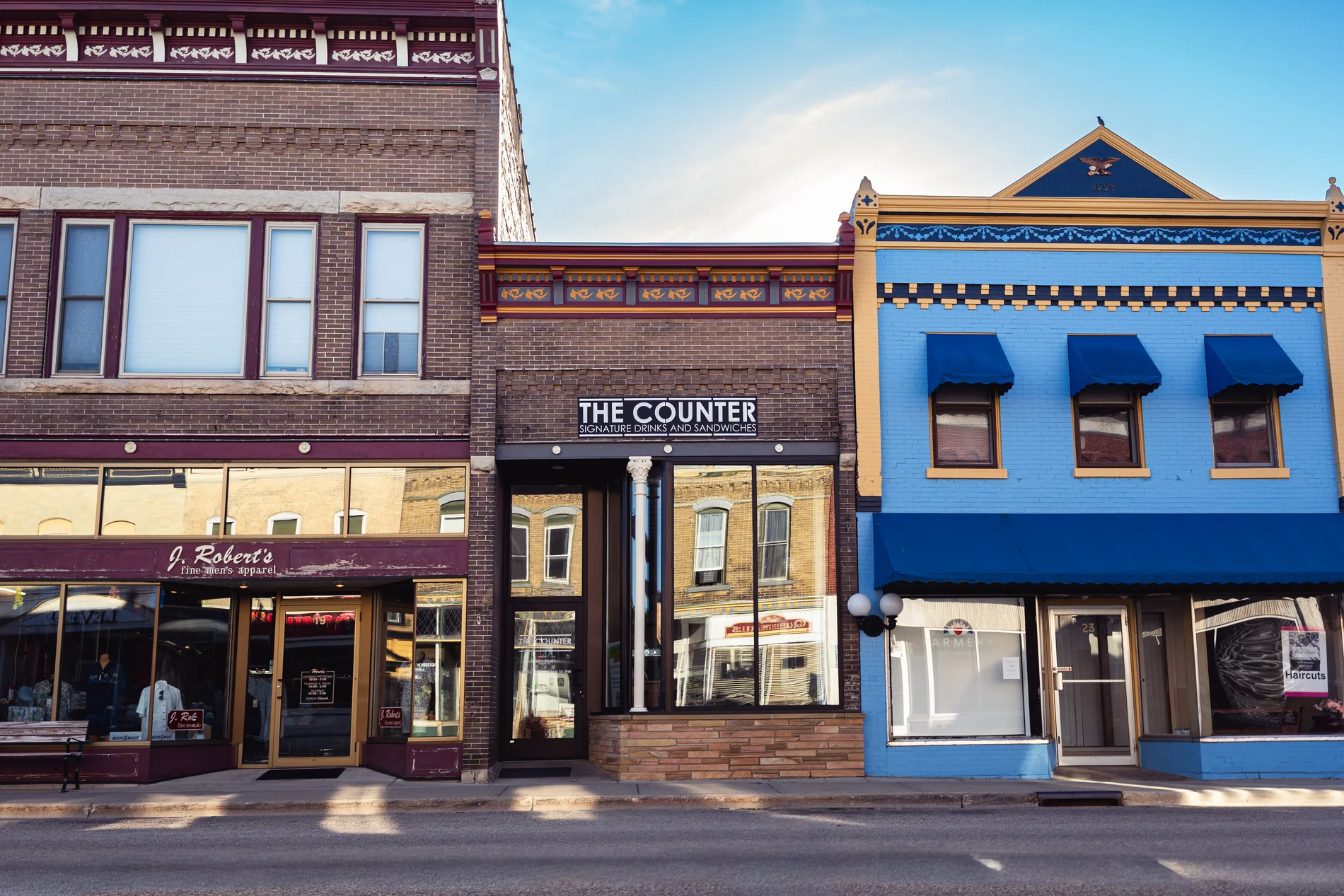 Storefront of The Counter on Wisconsin Street, downtown Elkhorn