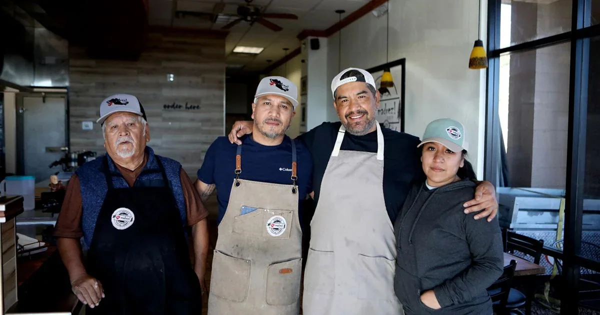 The Madrez! family in the Flagstaff, Arizona café
